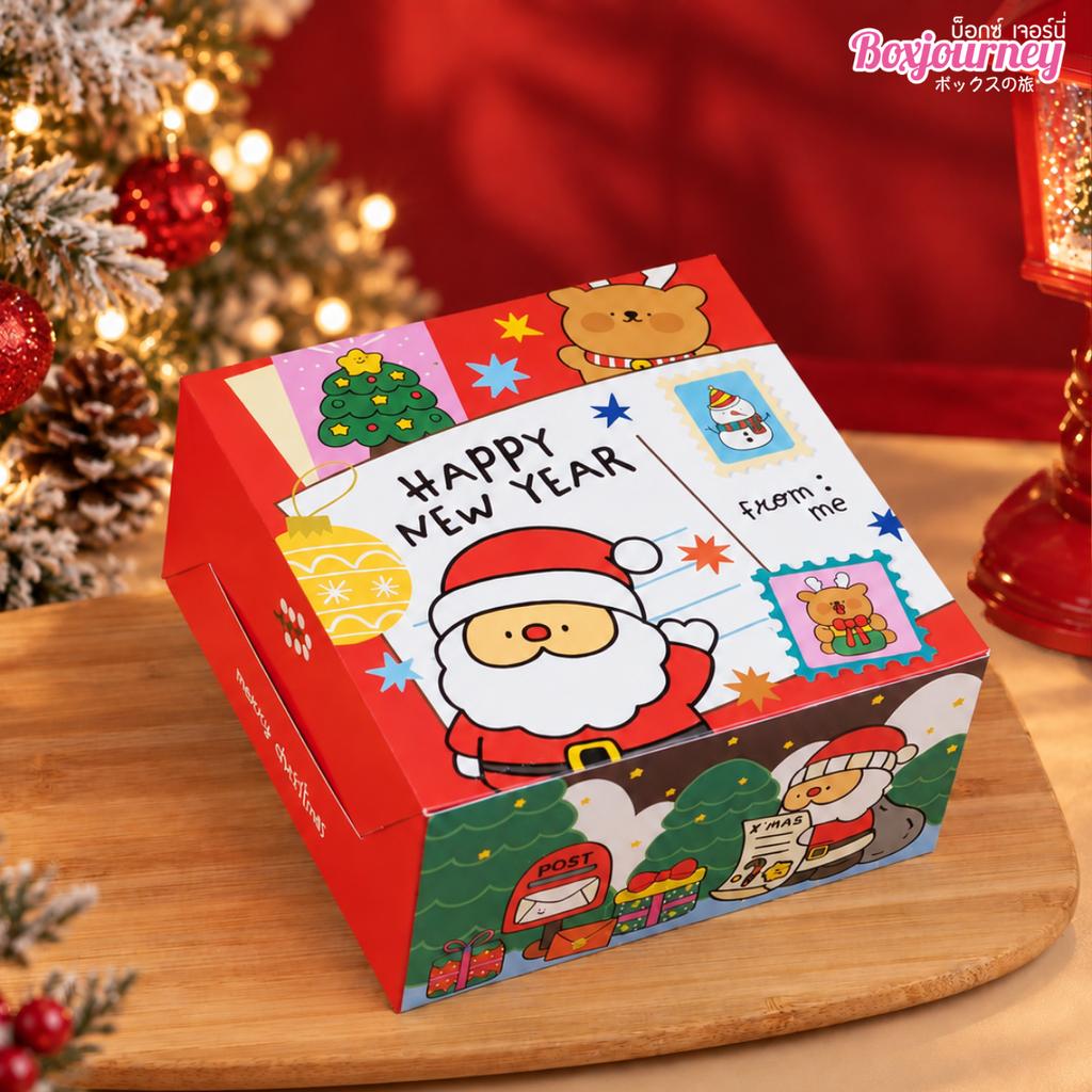 กล่องสแน็คเล็ก ลาย Dear Santa 12.7x12.7x6.5 ซม.