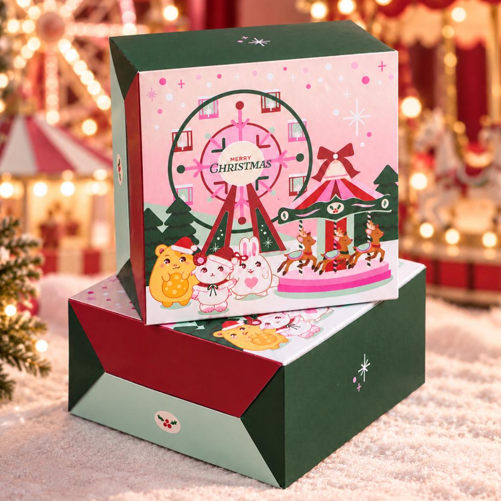กล่องสแน็คเล็ก ลาย Nanami & Friends Christmasland 01 12.7x12.7x6.5 ซม.