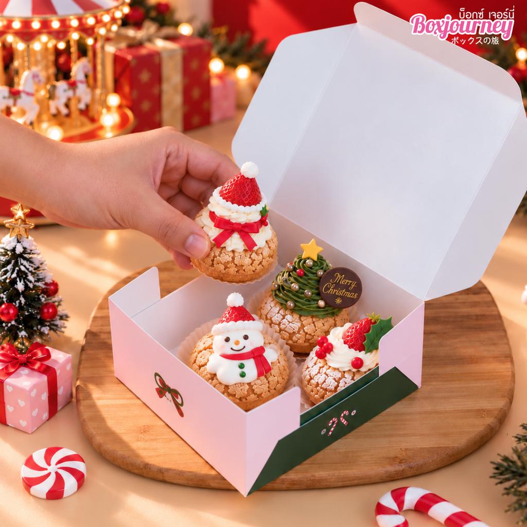 กล่องสแน็คเล็ก ลาย Nanami & Friends Christmasland 02 12.7x12.7x6.5 ซม.