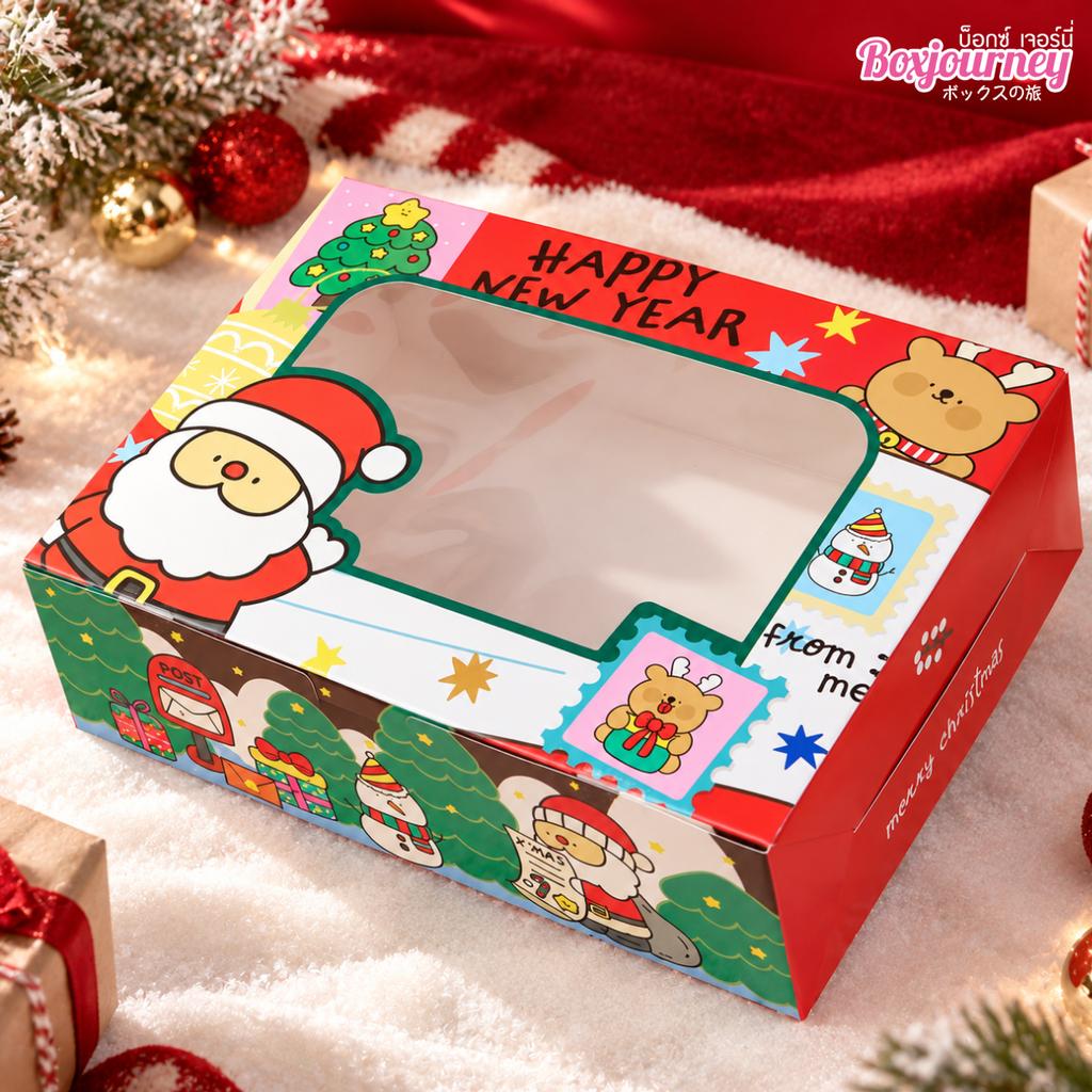 กล่องทรงแบน ลาย Dear Santa  15x22x6.2 ซม.