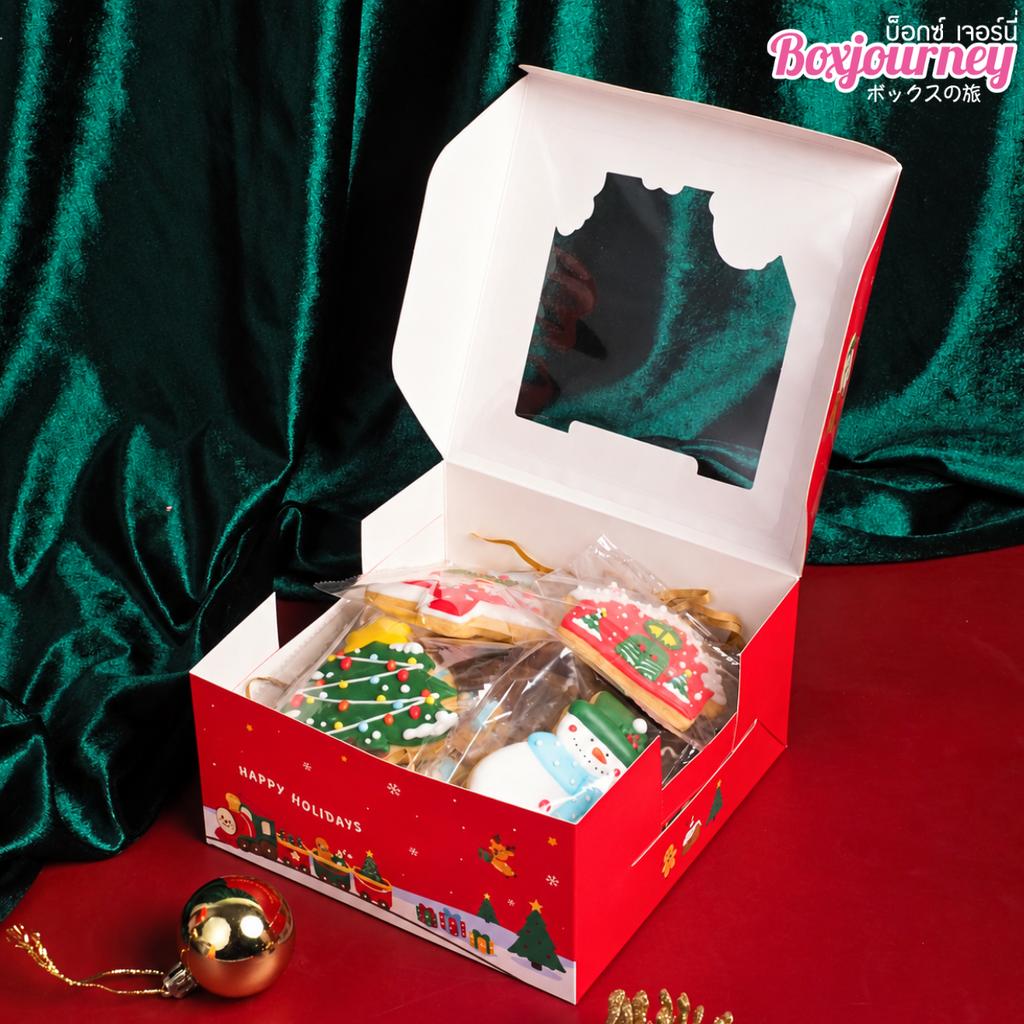 กล่องสแน็คหน้าต่าง ลาย  Holiday Cheer