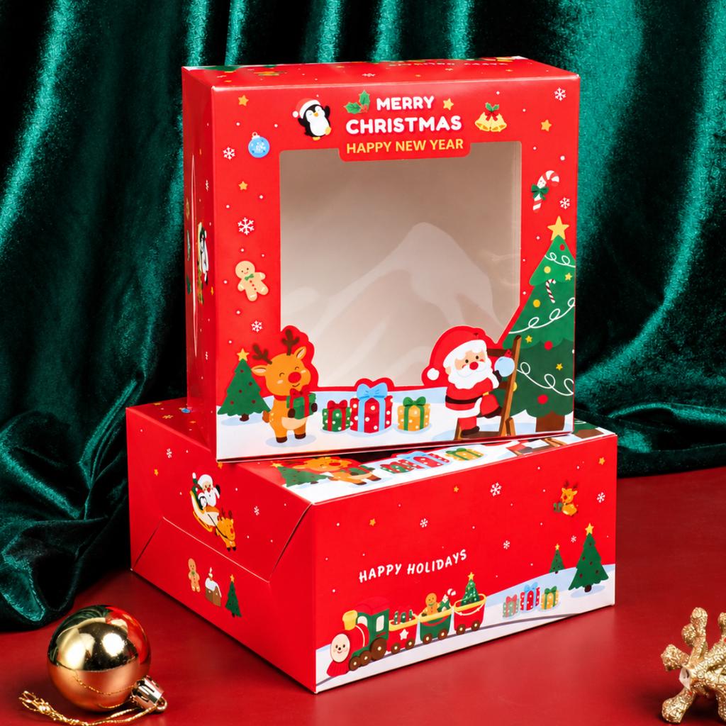 กล่องสแน็คหน้าต่าง ลาย  Holiday Cheer