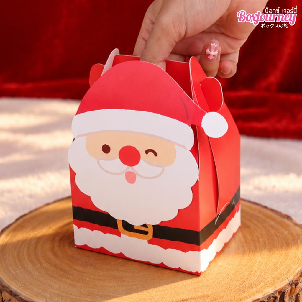 กล่องคุกกี้หูหิ้ว ลาย Little Santa 11 x 8.5 x 15 ซม.