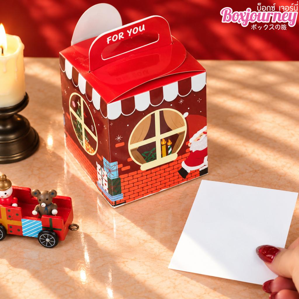 กล่องคุกกี้ ลาย Ginger's Holiday 8x8x9 cm