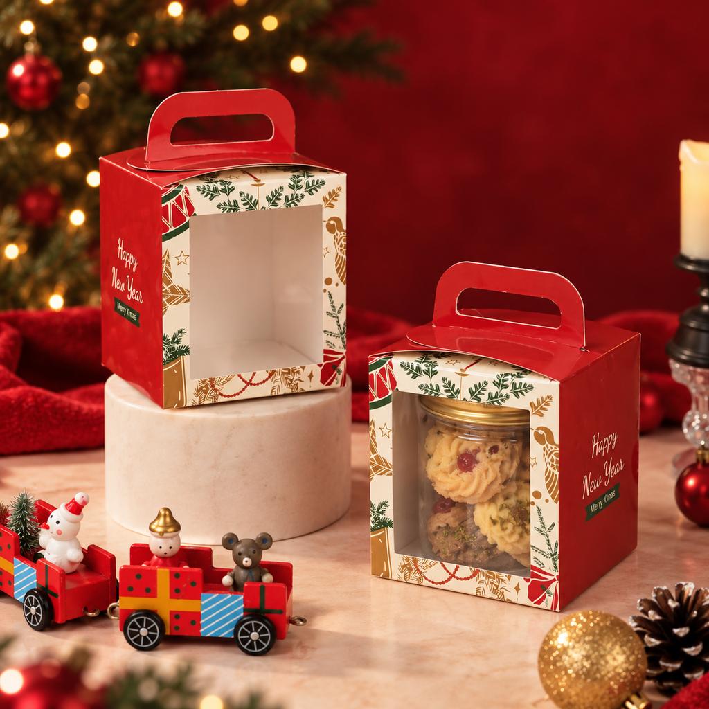 กล่องคุกกี้ ลาย Bring Joy 8x8x9 cm