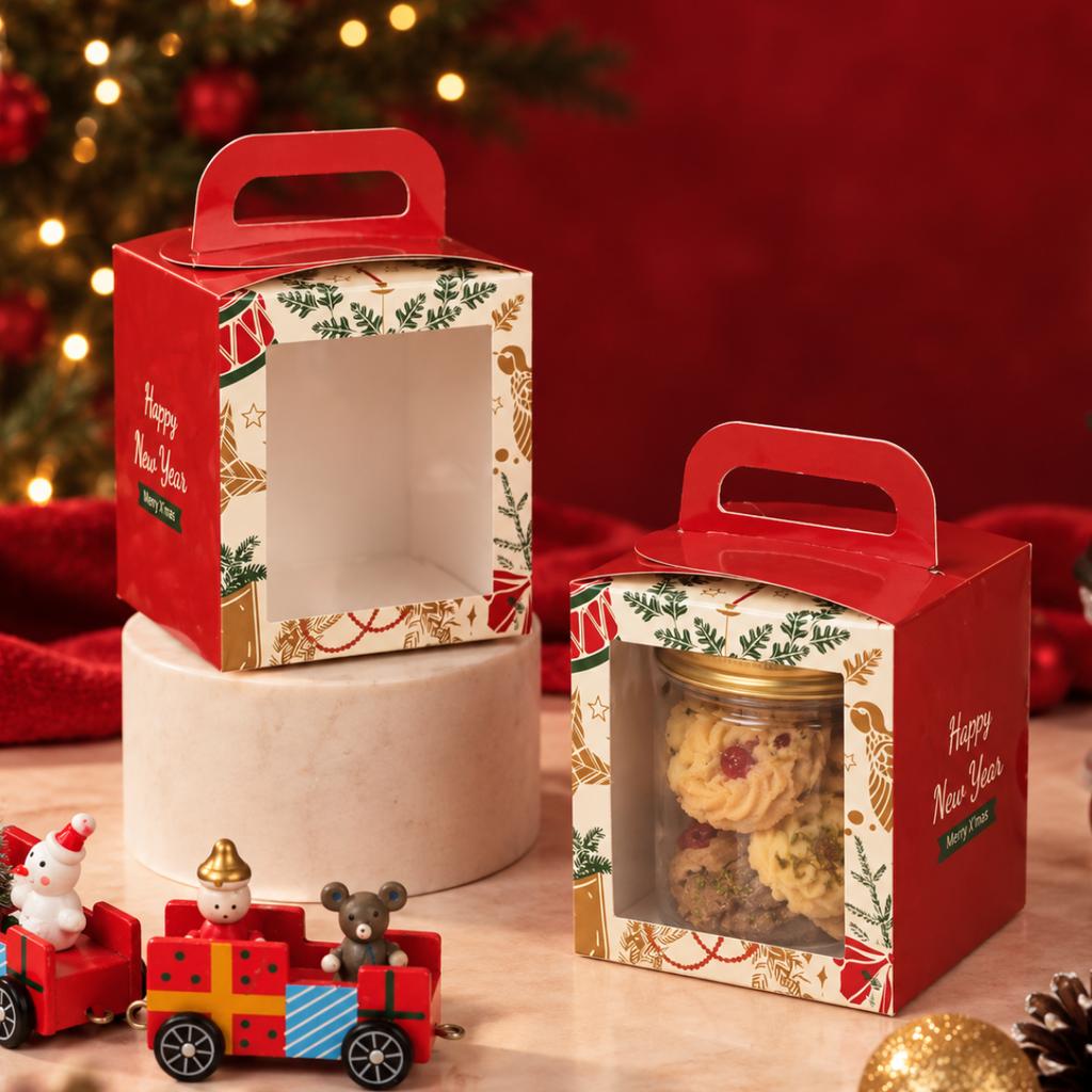 กล่องคุกกี้ ลาย Bring Joy 8x8x9 cm