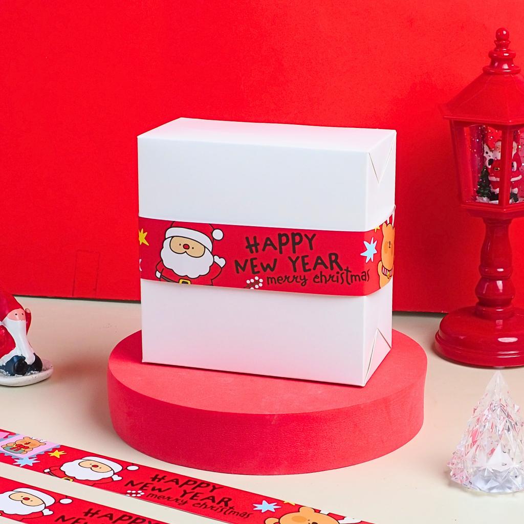 สายคาดกล่อง ลาย Dear Santa ขนาด 3.5x42 ซม.
