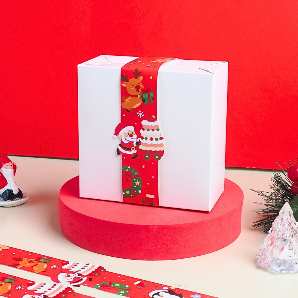 สายคาดกล่อง ลาย Holiday Cheer ขนาด 3.5x42 ซม.